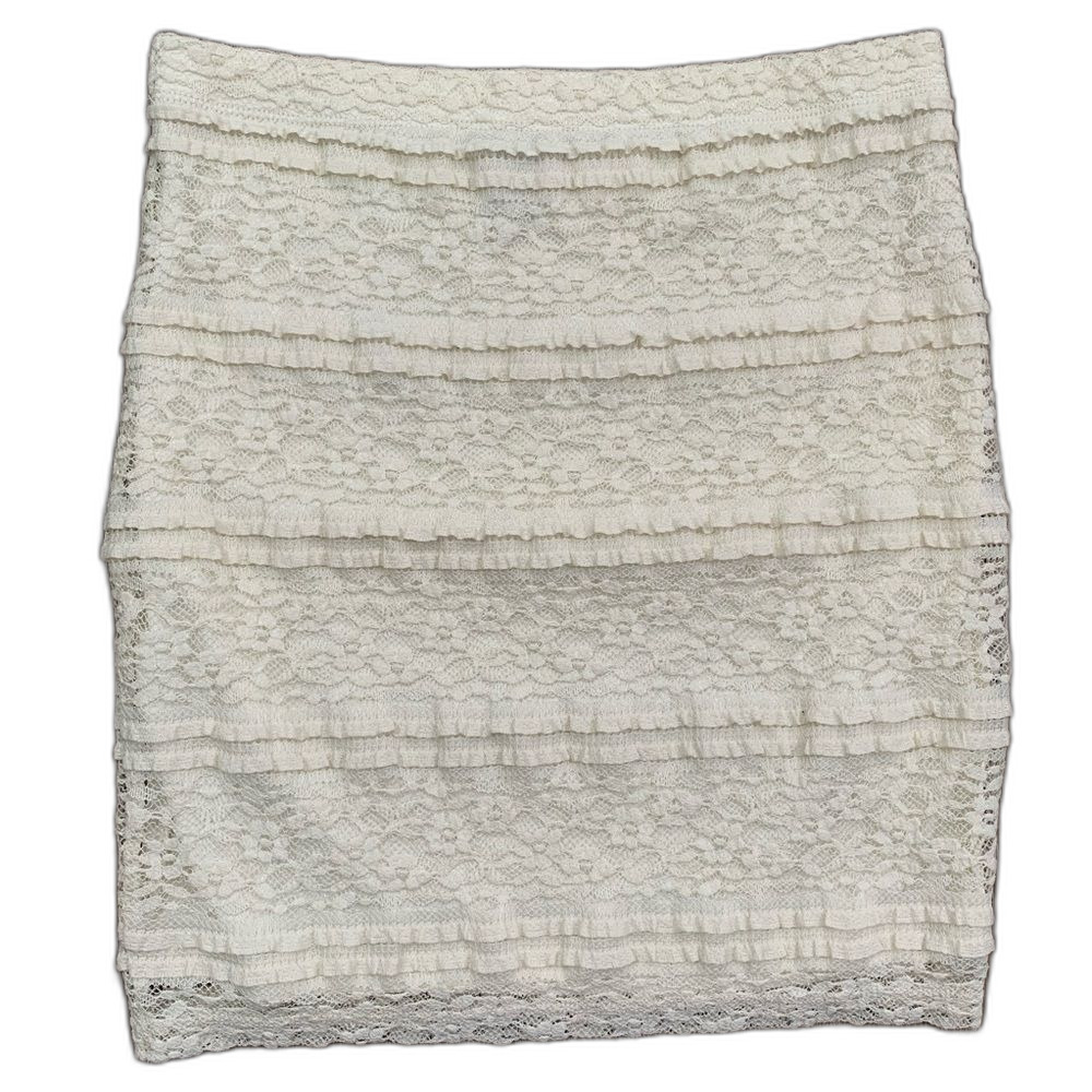 Lace Forever 21 Cream Skirt